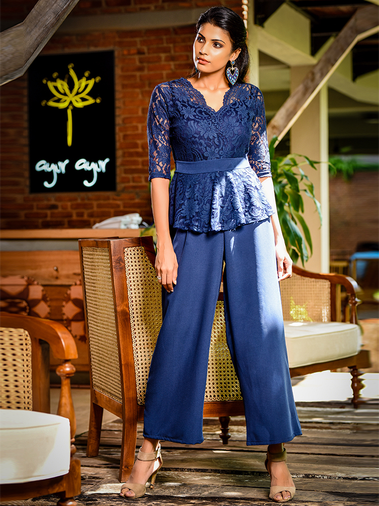 Black Stripe Jumpsuit (Women / Jump Suits) Molly Sri Lanka