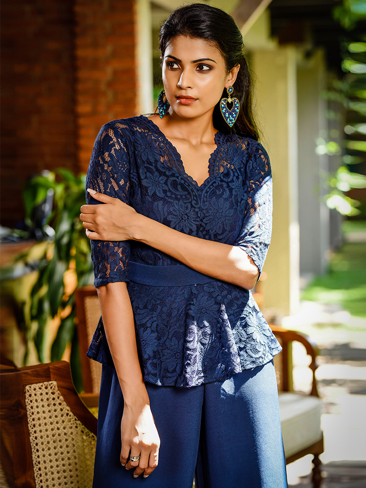 Peplum Jump Suit (Women / Jump Suits) Molly Sri Lanka