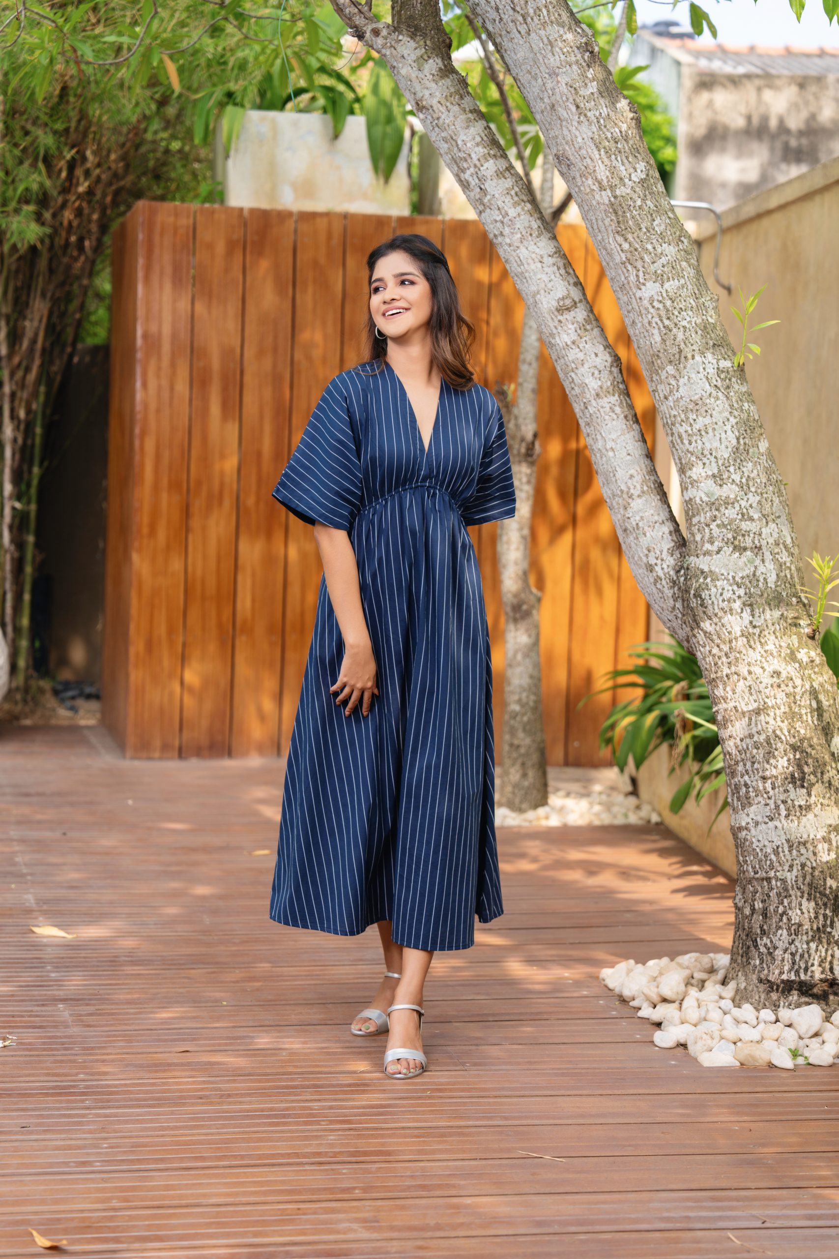 Stripe Gather Dress