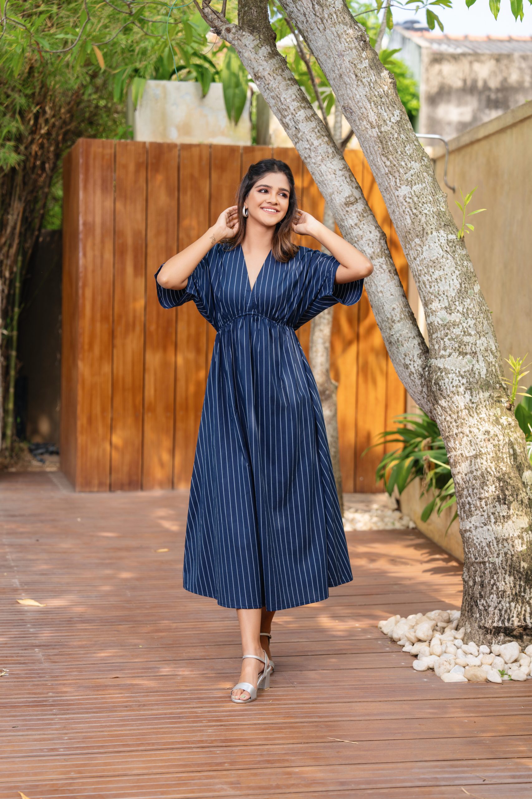Stripe Gather Dress