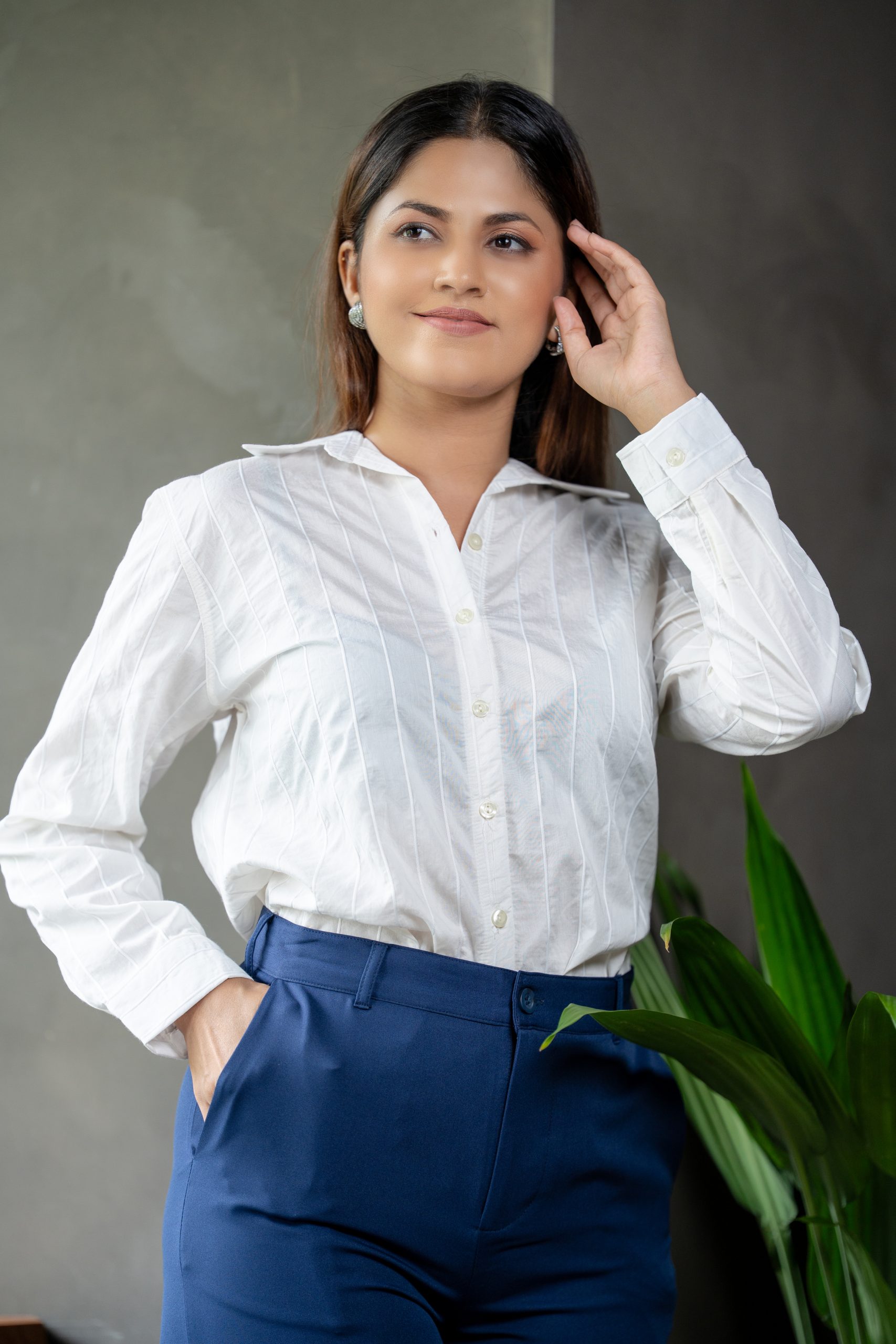 White stripe blouse  