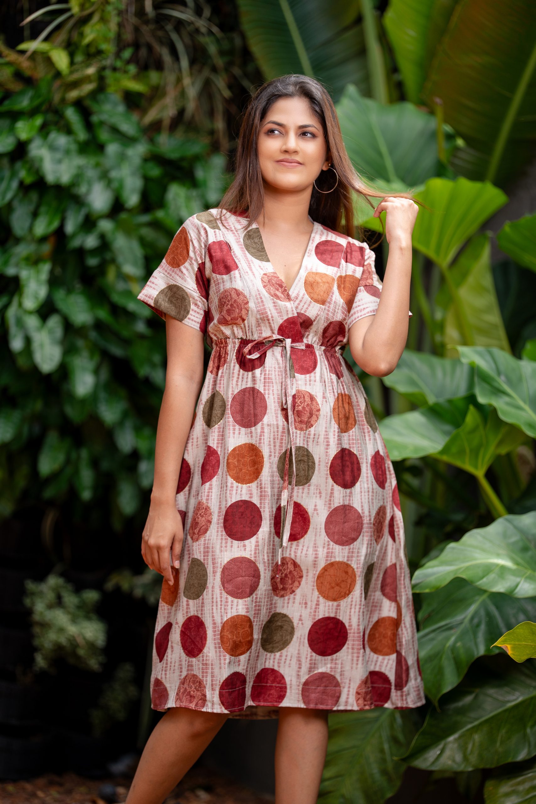 Foil print dress