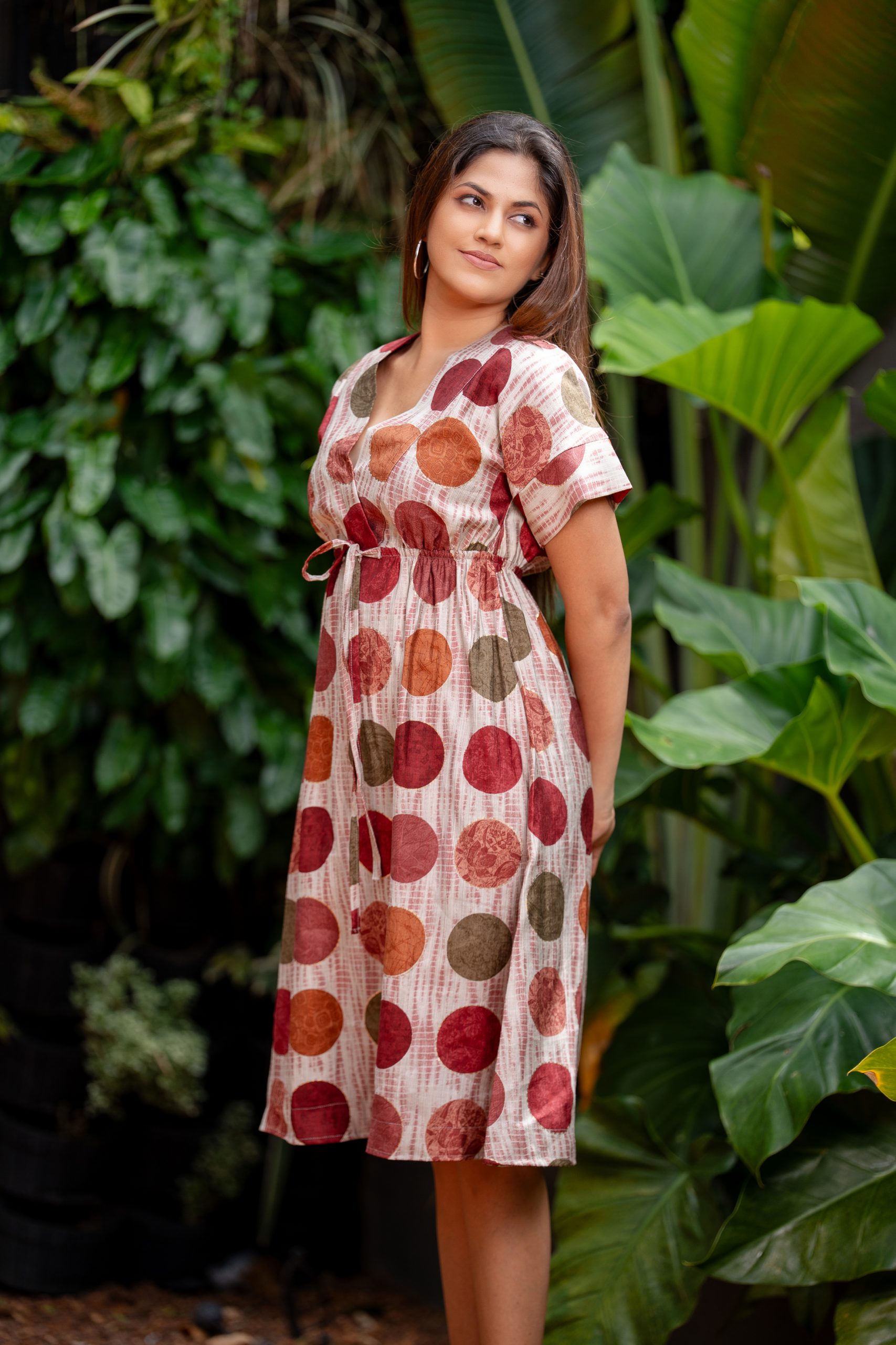 Foil print dress