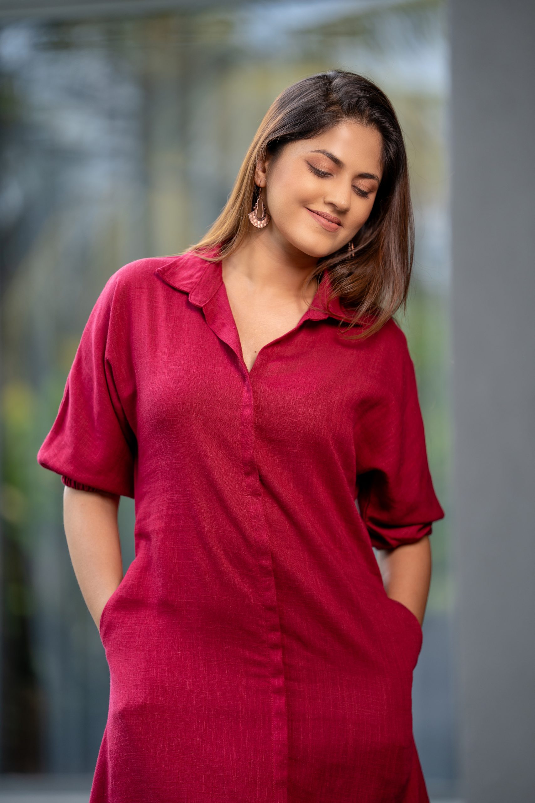 Collar Linen dress 