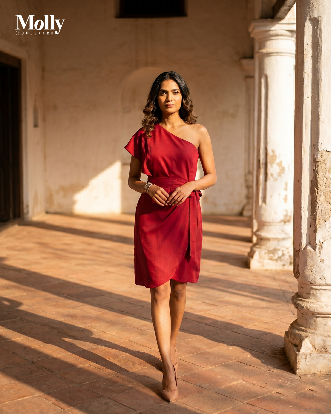 Wrap one Shoulder Dress 