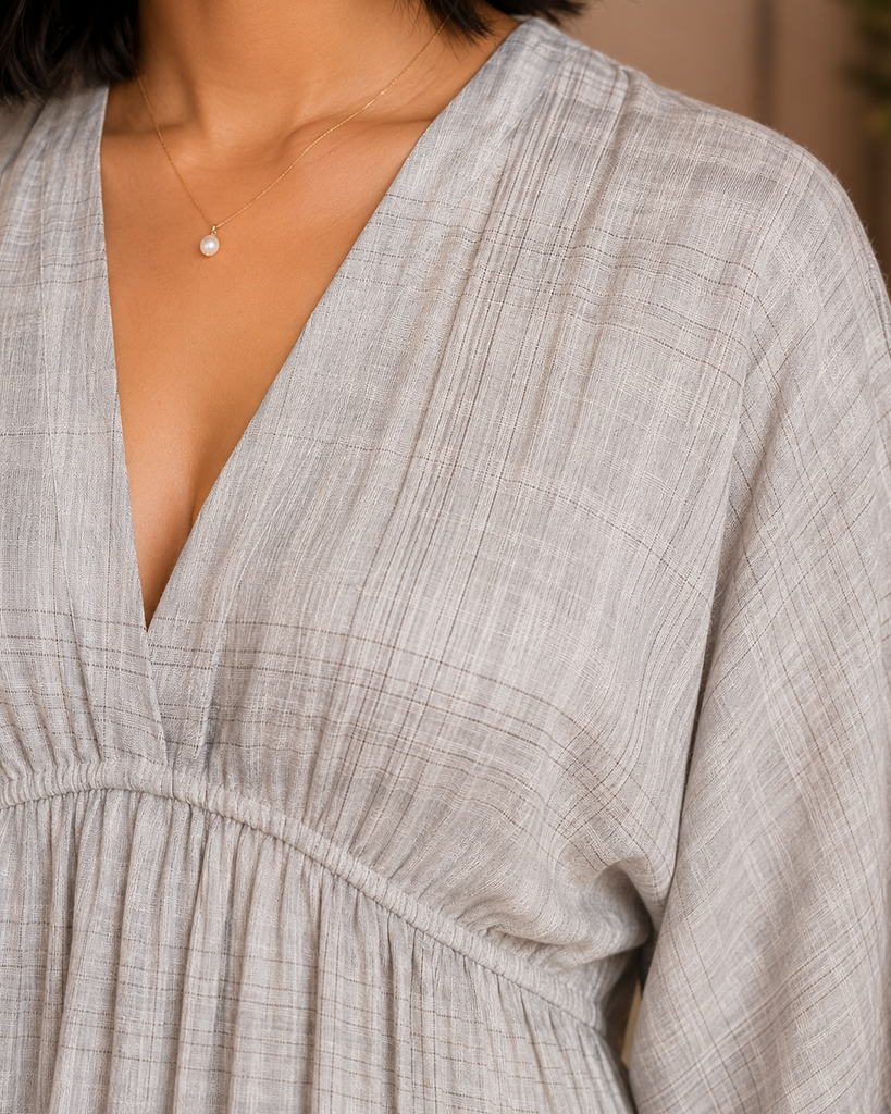 Grey Waist band Dress