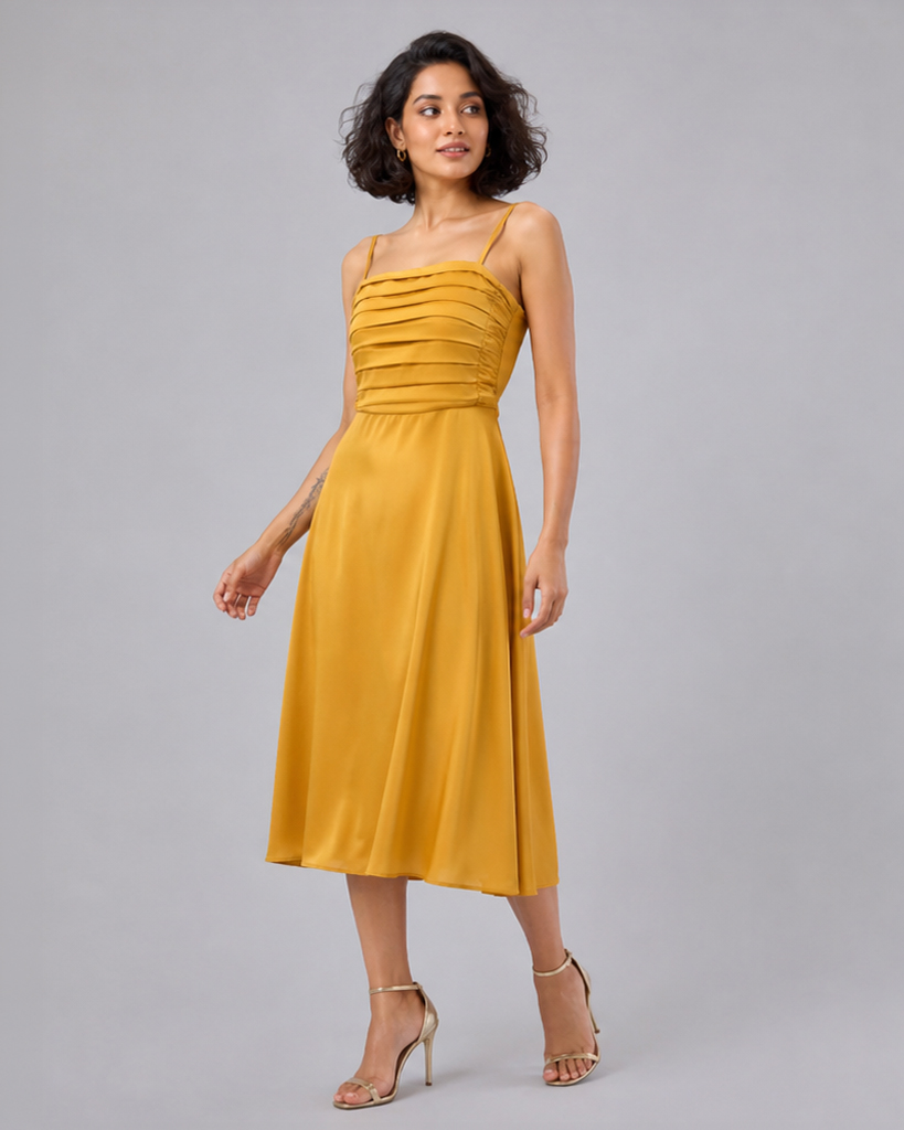 Pleet Strapy Dress