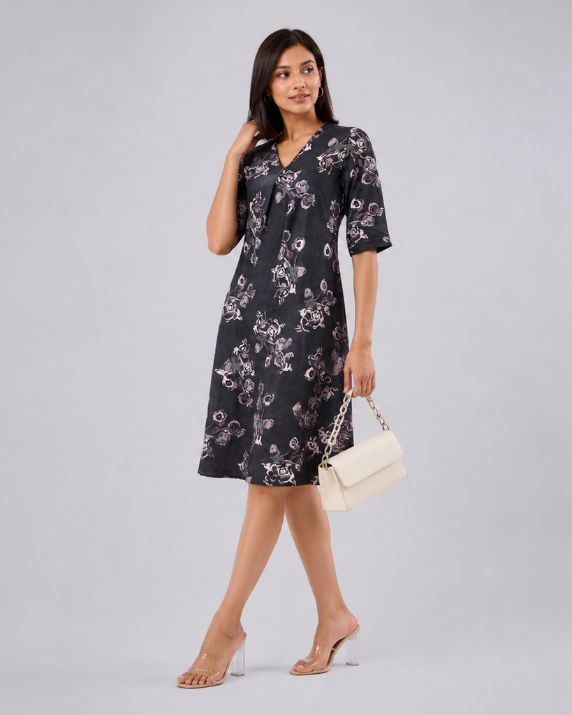 Front Pleet Dress