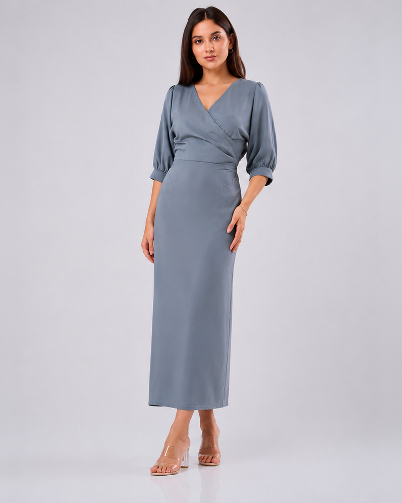 Areena Side Pleet Dress