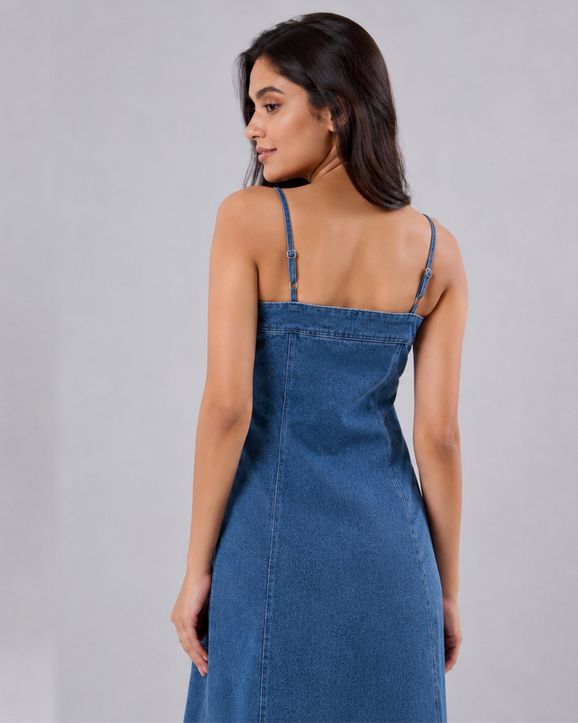 Strapy Denim Dress