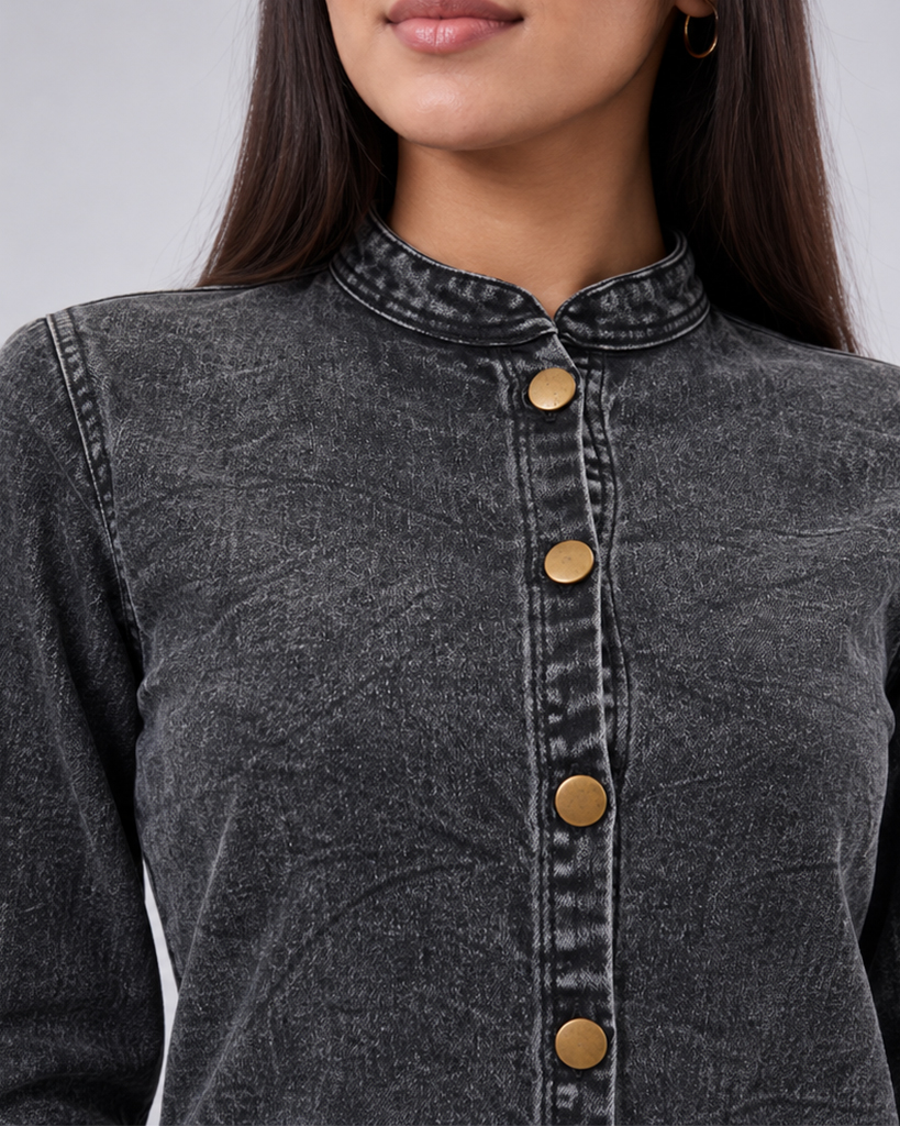 Black Denim Dress