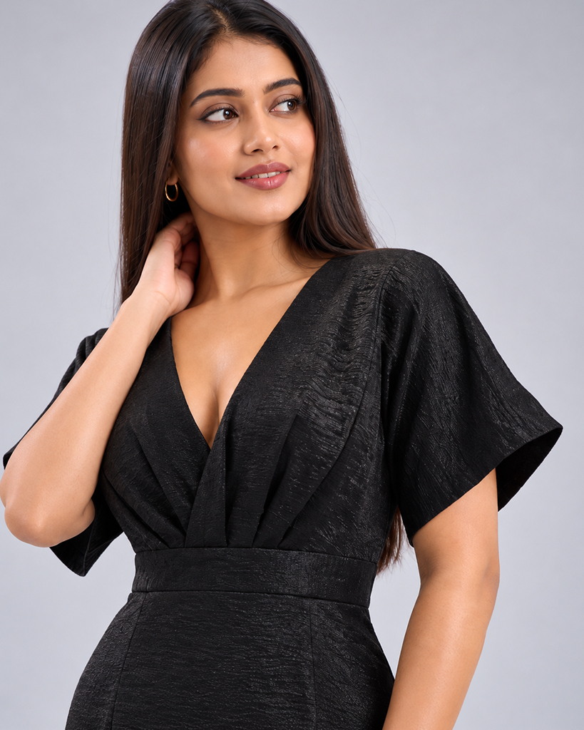 Shimmer Pleet Dress