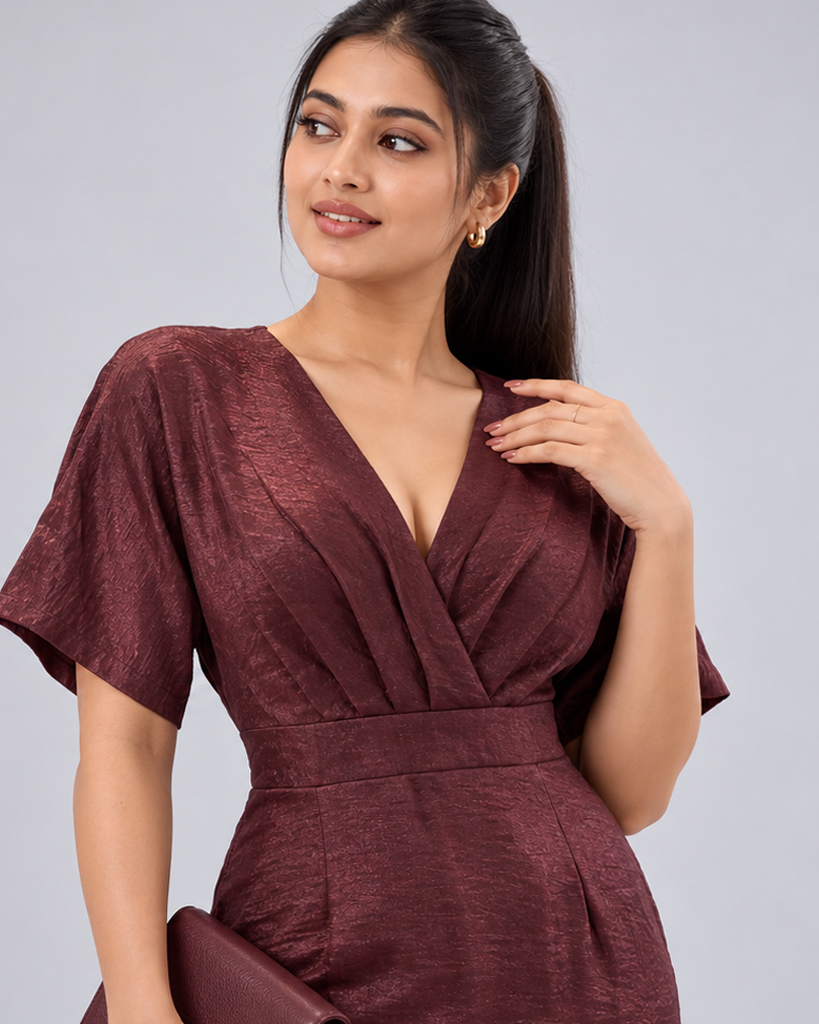 Shimmer Pleet Dress